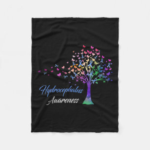 Awareness Tree Ribbon Love Hope Awareness Fleece Blanket