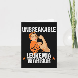 Awareness Unbreakable Warrior Orange Ribbon Card
