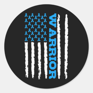 Awareness Usa American Flag Classic Round Sticker