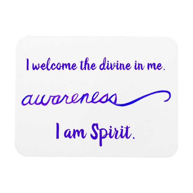 "Awareness" Violet Crown Chakra Words Magnet (Horizontal)