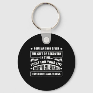 Awareness Warrior Addiction Survivor Support Fight Key Ring
