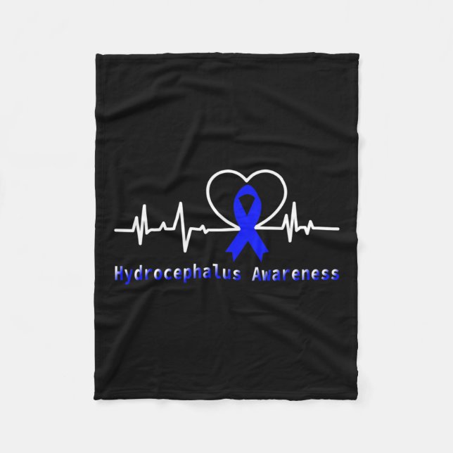 Awareness Warrior Heartbeat Support  Fleece Blanket (Front)