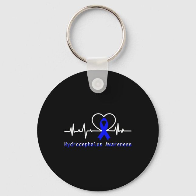 Awareness Warrior Heartbeat Support  Key Ring (Front)
