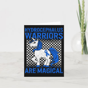 Awareness Warrior Magical Unicorn Blue Ribbon Card
