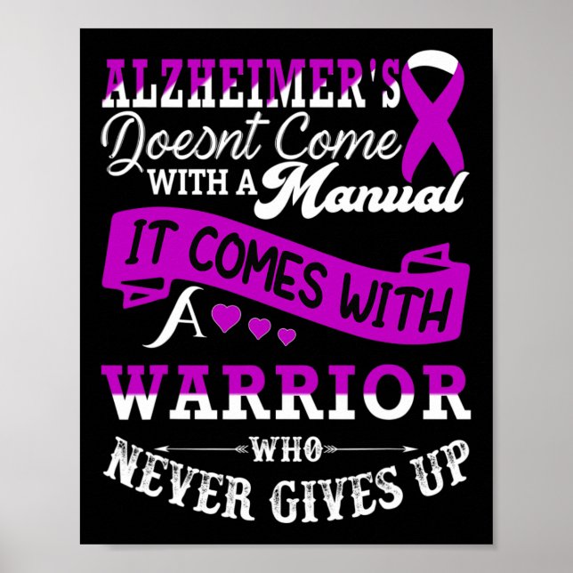 Awareness Warrior Support Heimer Fighter  Poster (Front)