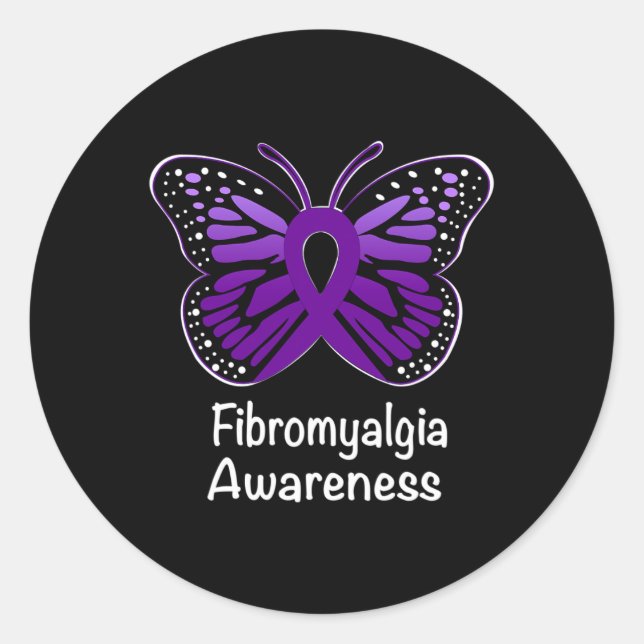 Awareness Warrior Support Purple Ribbon 2  Classic Round Sticker (Front)