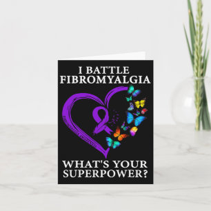 Awareness Warrior Support Purple Ribbon Card