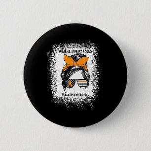 Awareness Warrior Support Squad Messy Bun Sungl 6 Cm Round Badge