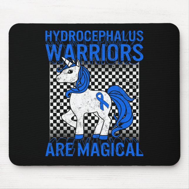 Awareness Warriors Are Magical Unicorn Hydroce  Mouse Pad (Front)