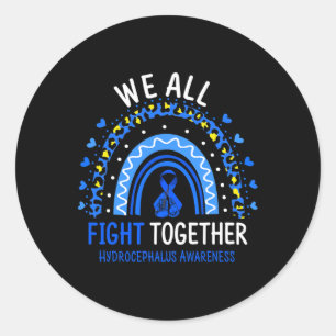 Awareness We All Fight Together Classic Round Sticker