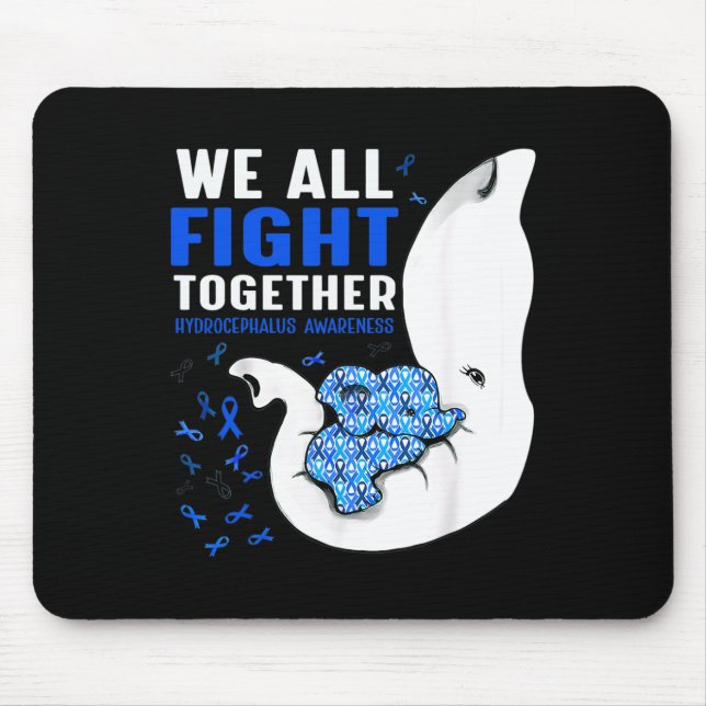 Awareness We All Fight Together Elephant  Mouse Pad (Front)