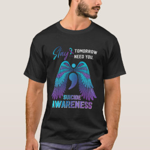 Awareness Wings And Ribbon Suicide Prevention Day T-Shirt