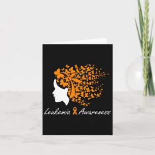 Awareness - Women Butterflies Hair Purple Ribbon Card