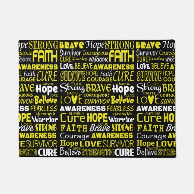 Awareness Words...Endometriosis Doormat (Front)