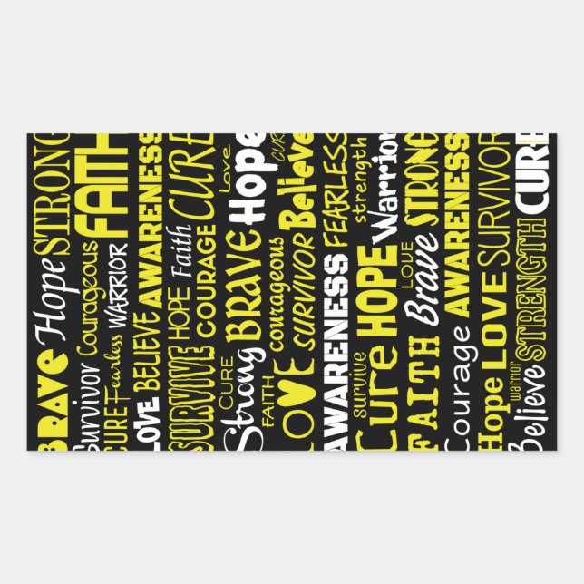 Awareness Words...Endometriosis Rectangular Sticker (Front)