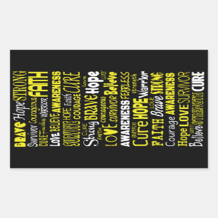 Awareness Words...Endometriosis Rectangular Sticker