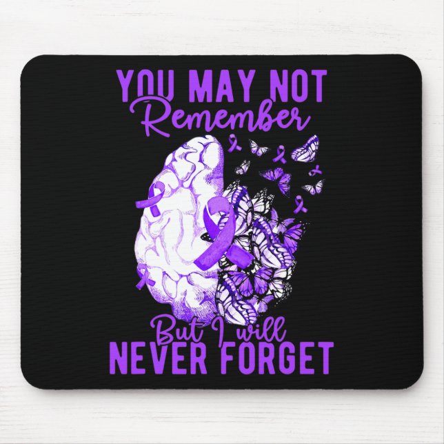 Awareness You May Not Remember Brain Butterfly  Mouse Pad (Front)