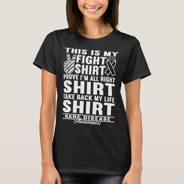 Awarness Figh I Zebra Ribbon I Rare Diseases T-Shirt (Front)