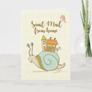 Away at College Snail Mail Cute Hello Card