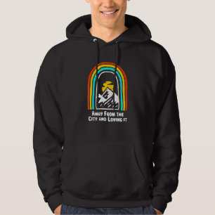 Away From The City Camping Wildlife Camper Outdoor Hoodie