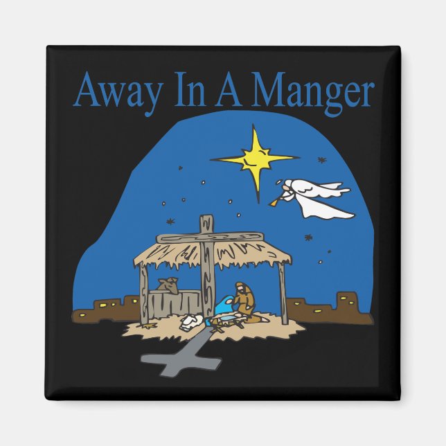 Away In A Manger Magnet (Front)