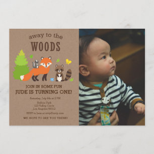 Away to the Woods Birthday Boy Invitation
