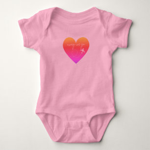 Away We Go Travel Ombre Heart Girls Shirt