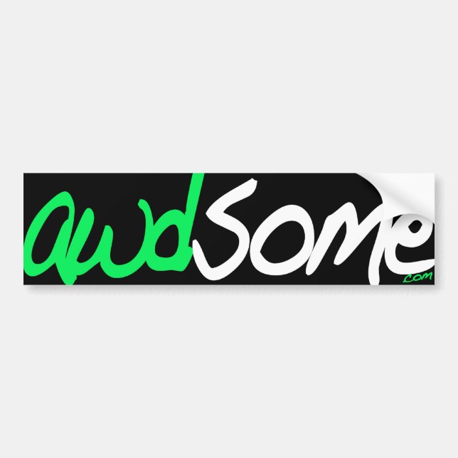 awdsome bumper sticker (Front)