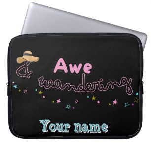 Awe and Wandering customisable laptop sleeve