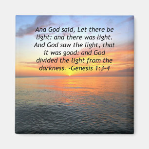 AWE-INSPIRING GENESIS 1:3 SUNRISE PHOTO DESIGN MAGNET