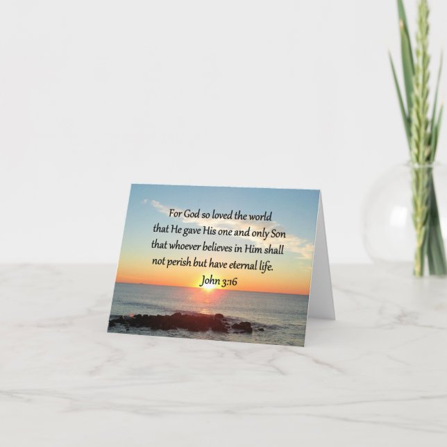 AWE-INSPIRING JOHN 3:16 SUNRISE CARD (Front)