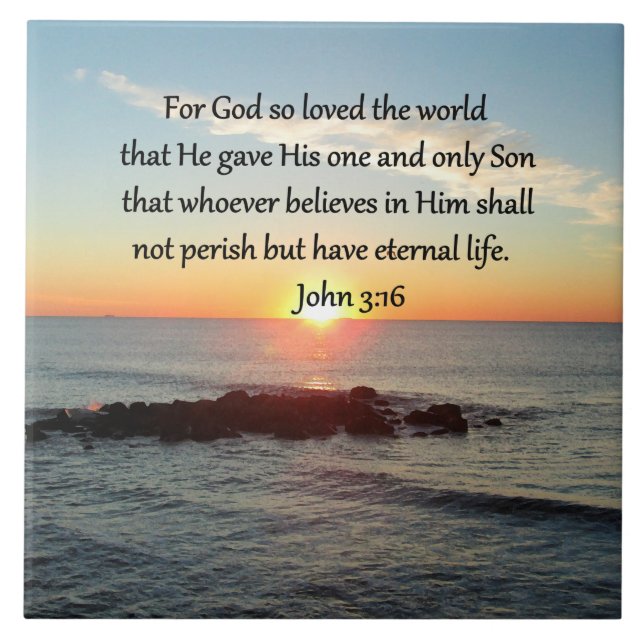 AWE-INSPIRING JOHN 3:16 SUNRISE TILE (Front)