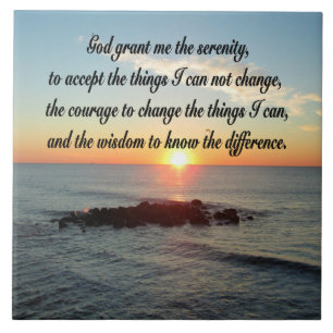AWE INSPIRING SERENITY PRAYER DESIGN CERAMIC TILE