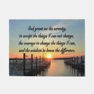 AWE-INSPIRING SERENITY PRAYER SUNSET PHOTO DESIGN DOORMAT