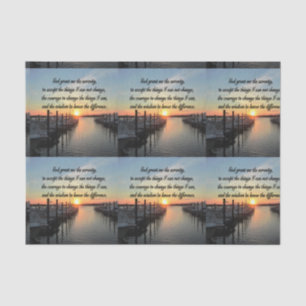 AWE-INSPIRING SERENITY PRAYER SUNSET PHOTO DESIGN TISSUE PAPER
