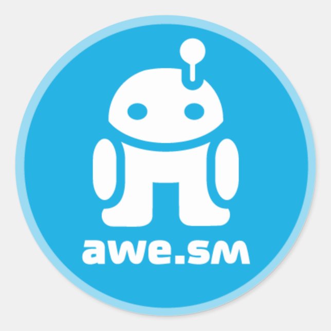 awe.sm-o Sticker (Light Blue) (Front)