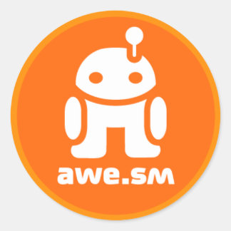 awe.sm-o Sticker (Orange)