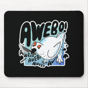 Awebo Ptarmigan Arctic Cute Bird Internet Meme Fun Mouse Pad