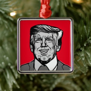 awesoma,donald,trump,donald trump,president,presid metal ornament