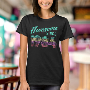 Awesome 1984 Birth Year 40th Birthday Retro Womens T-Shirt