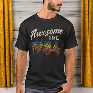 Awesome 1984 Birth Year 40th Birthday Sunset Retro T-Shirt
