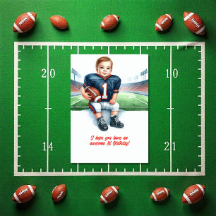 Awesome 1st Birthday Football  Card
