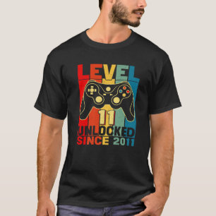 Awesome 2011 Level 11 Unlocked Video Gamer 11Th Bd T-Shirt