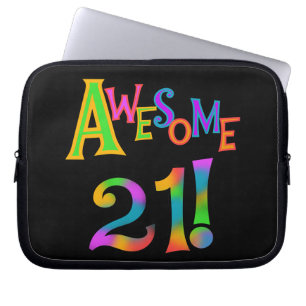 Awesome 21 Birthday T-shirts and Gifts Laptop Sleeve