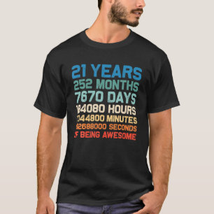 Awesome 21 Years Old Limited Edition Vintage 21st T-Shirt