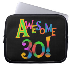 Awesome 30 Birthday T-shirts and Gifts Laptop Sleeve