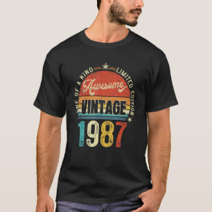 Awesome 35 Years Old Vintage 1987 Retro 35th Birth T-Shirt