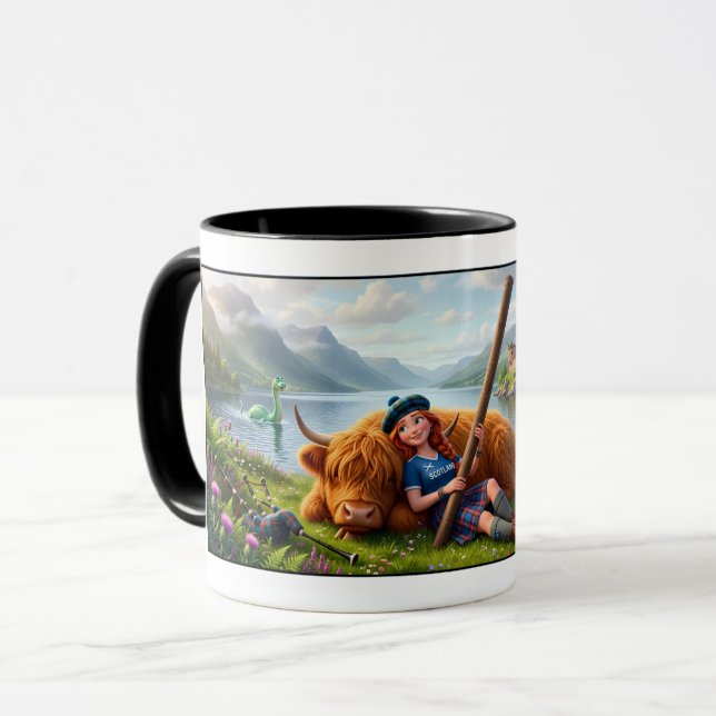 Awesome 3D Scotland Nessie Mug (Front Left)