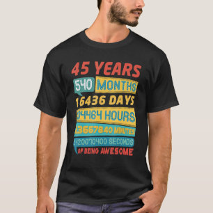 Awesome 45 Years Old Vintage 45th Birthday 1 T-Shirt
