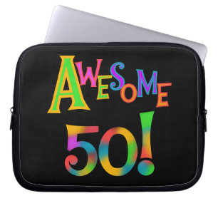 Awesome 50 Birthday T-shirts and Gifts Laptop Sleeve